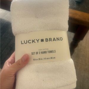 Lucky Brand Soft White Cotton Towels